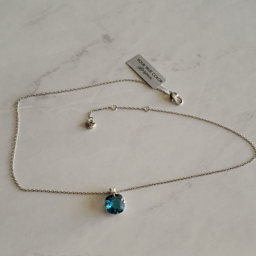 NWT Brighton Silver Lovable Denim Blue necklace